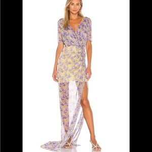 New! Revolve Eywasouls Malibu Elke luscious lavender chiffon dress 557